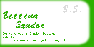 bettina sandor business card