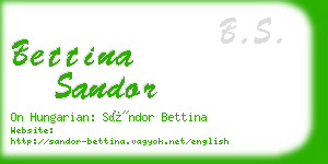 bettina sandor business card